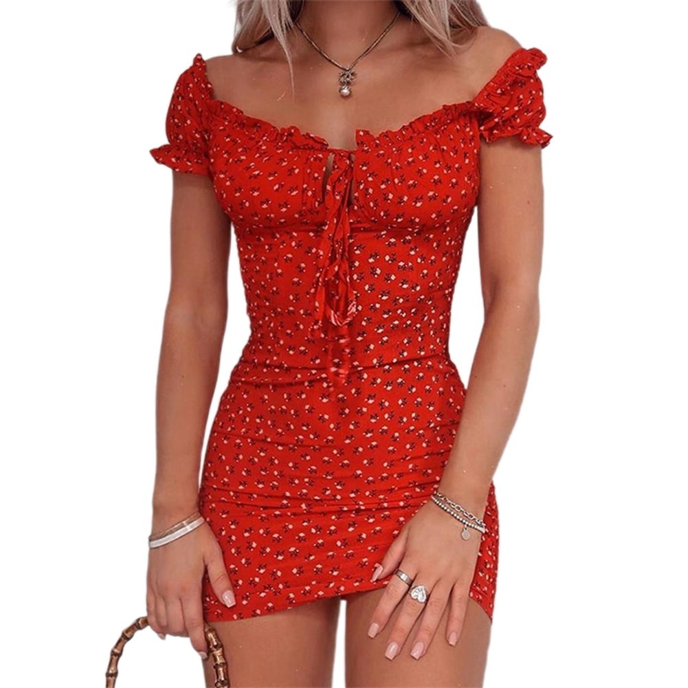 tie up mini wrap dress