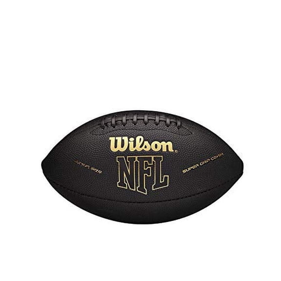 Wilson NFL Super Grip Football - Black and Gold, Junior Size (Ages 9-12)