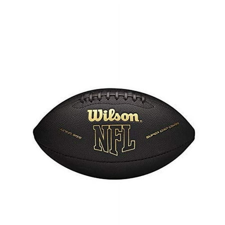 Wilson NFL Super Grip Football - Black and Gold, Junior Size (Ages 9-12)