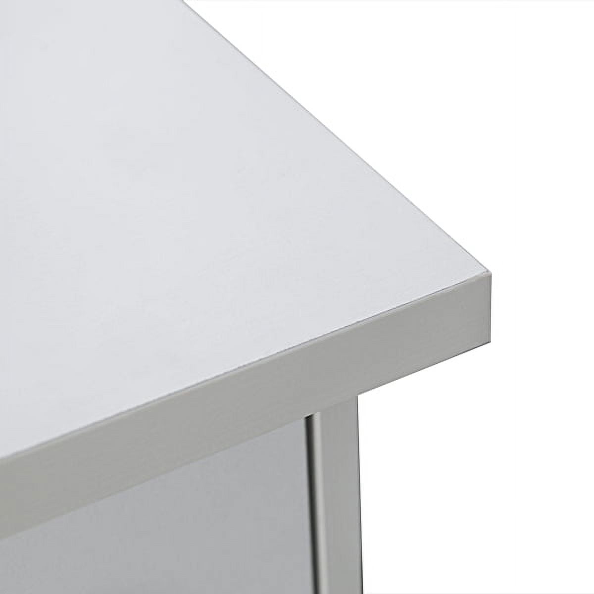 White Double Edged Manicure Nail Table with Drawer & Wrist Rest - E1 MDF, for Beauty Salons & Spas