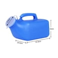 thumbnail image 3 of Portable Urinal for Men, High Capacity White Plastic Urinal with Handle and Lid, 1 Pack, 3 of 5