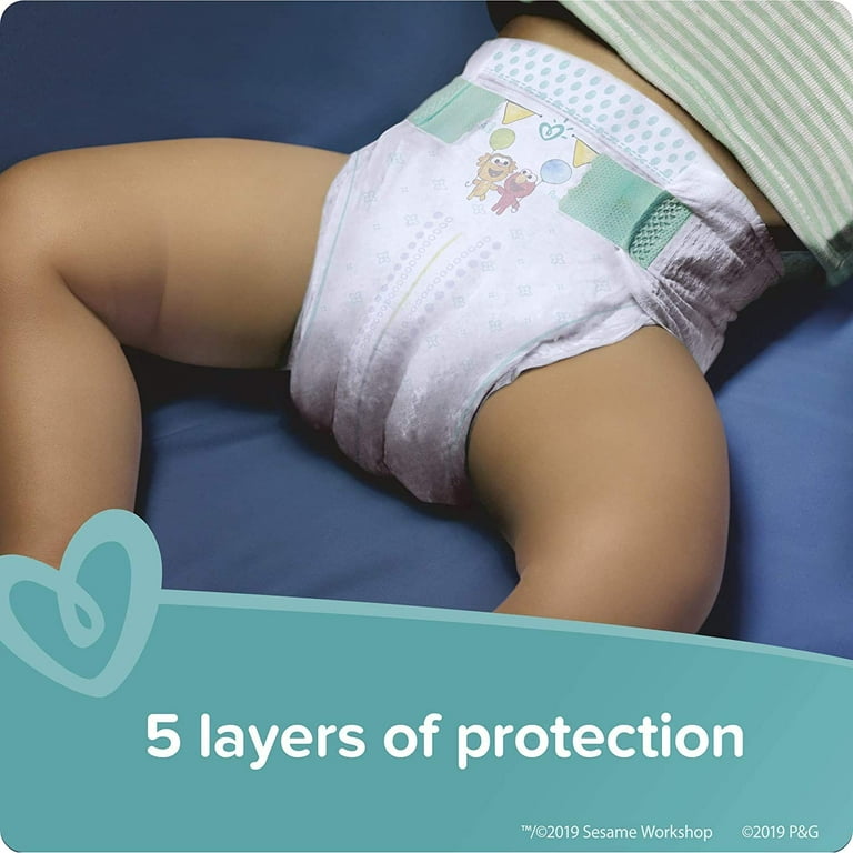 PAMPERS - Pañales desechables Baby Dry talla 2 por 234 unidades; suministro  para un mes que incluye 6 paquetes con tapa de toallitas para bebé por 336