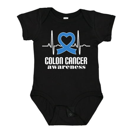 

Inktastic Colon Cancer Awareness Heartbeat Gift Baby Boy or Baby Girl Bodysuit