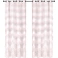 thumbnail image 2 of Safdie & Co. Wrinkle Free Curtain Sheer Check 84"L in Red, 2 of 3