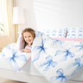 thumbnail image 3 of spefrowx Blue Watercolor Bow King Bedding for Girls, Simple Polka Dot King Bed in a Bag, Pink Reversible, 7pcs, 3 of 6