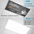 thumbnail image 5 of Ceiling Light Cover for Classroom, White Coffee Quotes Magnetic Fluorescent Light Covers Filter for School,Office, 2X4&nbsp; FT, Pack of 4, Coffee Cup Beans Lettering, 5 of 8