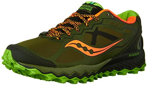 saucony peregrine 6 mens shoes olivegreenorange