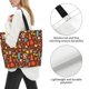 thumbnail image 3 of Balery Retro Coffee Bolsa Tote Estilo Estético con Cremalleras, Bolsa de Hombro, Bolsa de Compras Grande y Plegable, 3 of 8