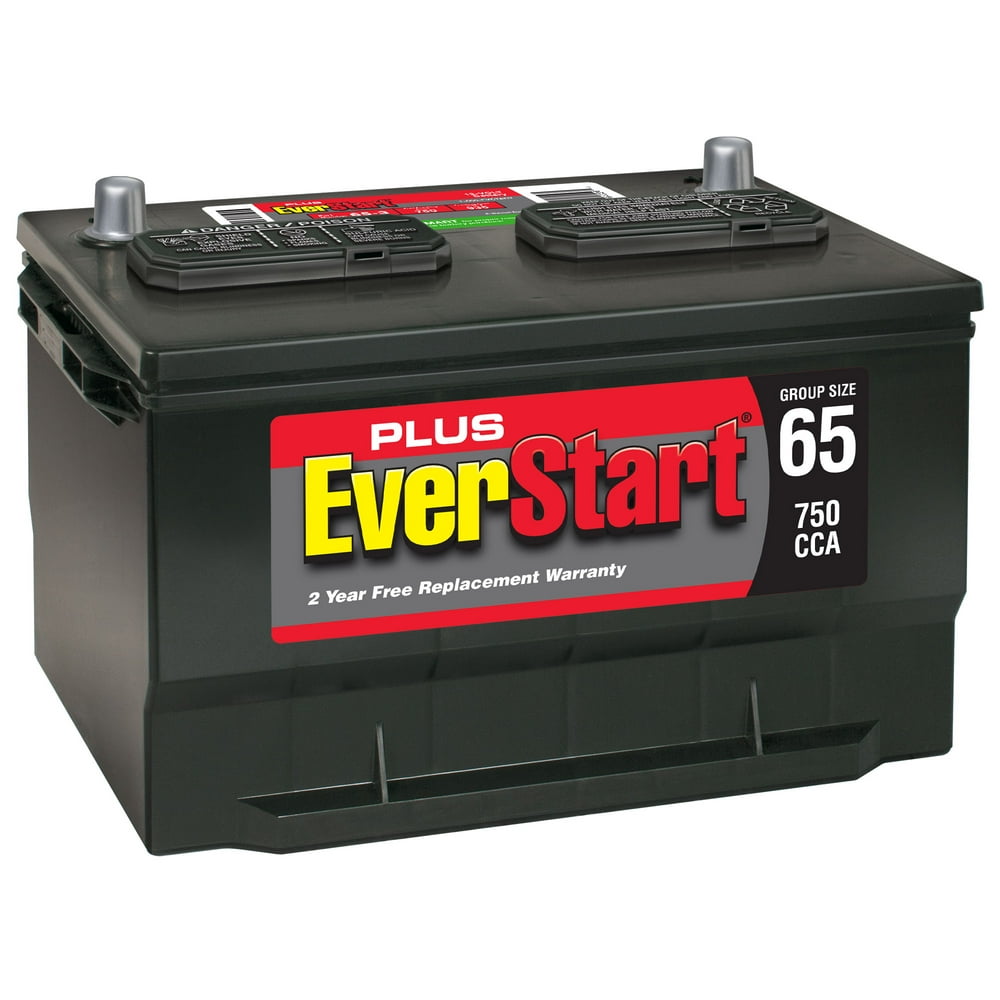 EverStart Plus Lead Acid Automotive Battery, Group Size 65 (12 Volt/750