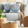 thumbnail image 5 of Ambesonne Teal Throw Pillow Cover 2 Pack, Turkish Tulip Floral Art, 18", Teal Red White, 5 of 7