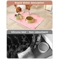 thumbnail image 3 of Cat Dog Food Mat, Rapid Water Absorption Dog Mat for Food and Water,100% Waterproof Cat Dog Bowl Mat,16"x24"-Pink, 3 of 6