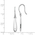 thumbnail image 3 of 925 Sterling Silver White Ice .01ct. Diamond Earrings; for Adults and Teens; for Women and Men, 3 of 4