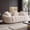 Beige, variant on Floral Shaped Sofa, Oversized Faux Fur 2-Seater Couch with Petal Backrest for Bedroom Living Room, Soft Plush Beanbag Style Sofa, Beige
