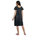 thumbnail image 3 of Moomaya Womens Solid Round Neck Nursing Sleepwear Cotton Poplin Nightdress, 3 of 5