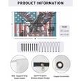 thumbnail image 2 of 4th of July RV Awning Sun Shade Screen 9'X15.3' Bald Eagle Mesh Sunscreen Retro Patriotic 250th American Flag Awning Shade Screen with Zipper UV Blocker Completed Kits for RV Motorhome Camper, 2 of 7