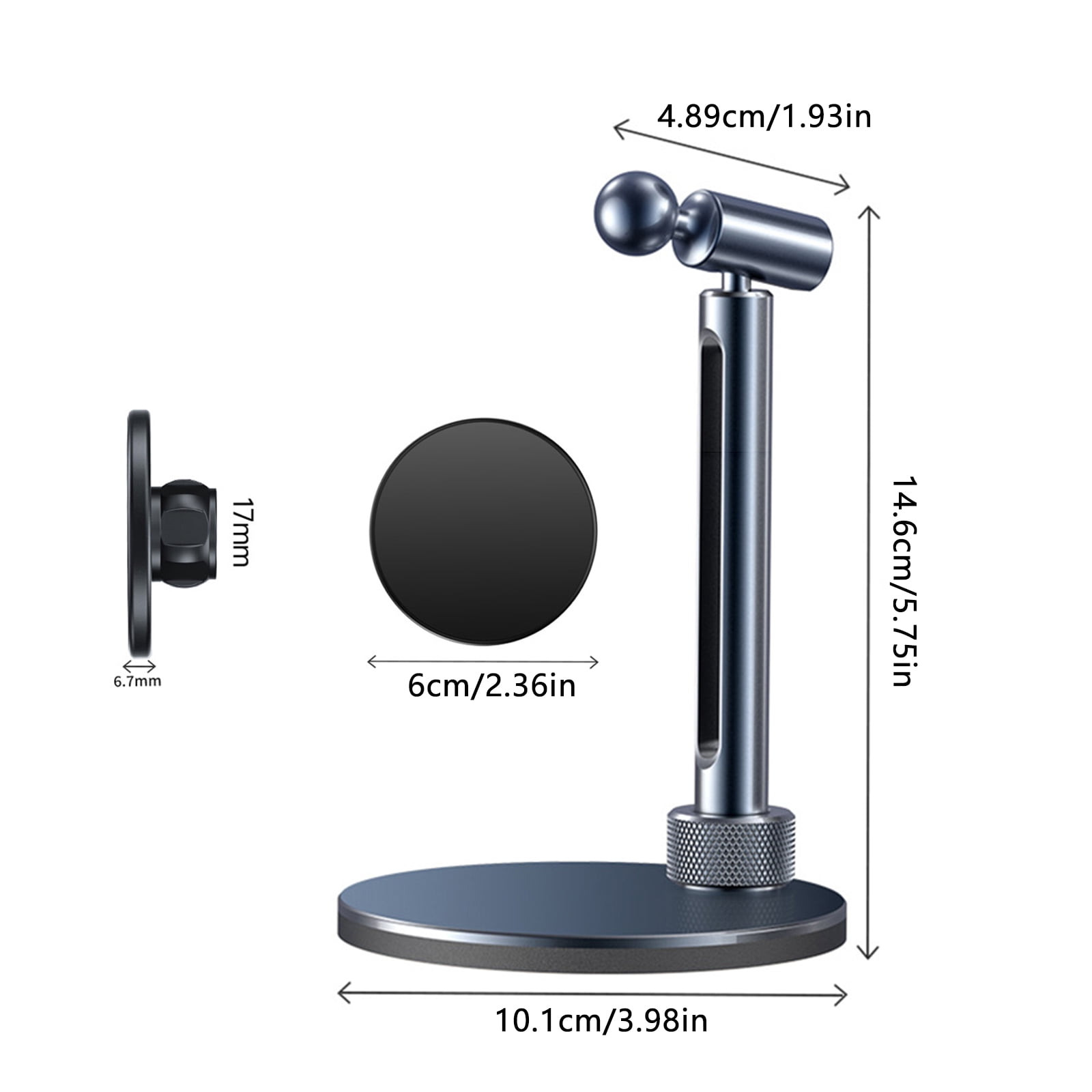 Portable Detachable Phone Holder Stand With Heavy Base And Slip Resistant Feet For Desktop Use Stable Watching