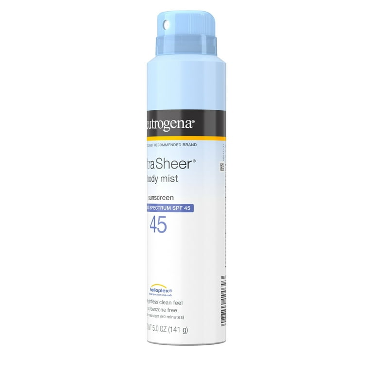Neutrogena Ultra Sheer Lightweight Sunscreen Spray, SPF 45, 5 oz 