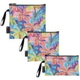 thumbnail image 2 of Haosy 3 Pack Reusable Ziploc Bags BPA Free Healthy Food Storage Bag Leakproof Sandwich Snack Freezer Bags Colorful Palm Tree, 2 of 7