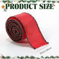 thumbnail image 5 of Wired Ribbon, Christmas Tree Decor Ribbon,Gift Wrapping Ribbon, Craft Bows Xmas Holiday Decorations, Long Wired Edge Ribbon for Festive Crafts Christmas Bows Wreath Decorations, 1.8", 5 of 9