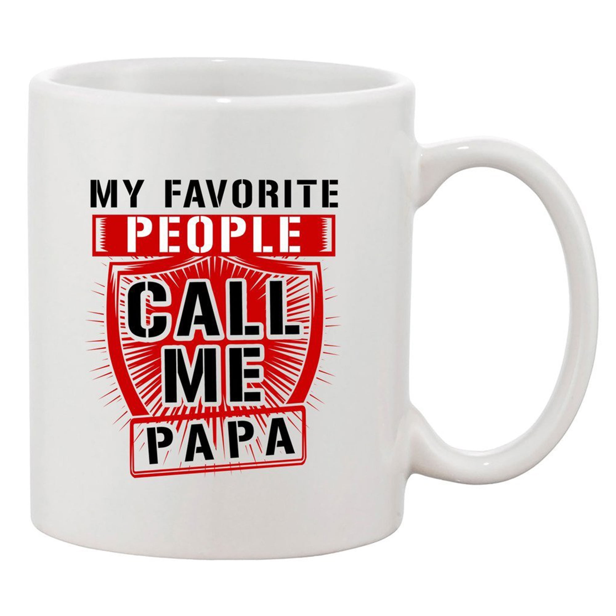 My Favorite People Call Me Papa Awesome Funny DT Black Coffee 11 Oz Mug 