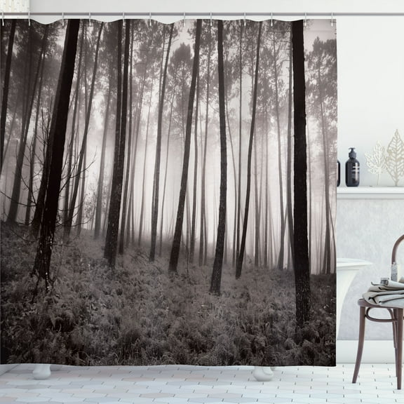 Ambesonne Shower Curtain, , 69"Wx70"L, Purple Grey