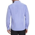 thumbnail image 3 of Camisas de vestir de patrón a cuadros para hombres Inspire Chic de manga larga XL azul oscuro y blanco, 3 of 5