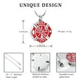 thumbnail image 2 of Memorial Jewelry Firefighter Fire Dept Round Cremation Pendant Cremation Jewelry for Ashes, 2 of 7