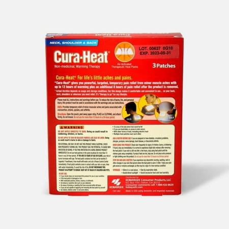 Cura-Heat Heat Therapy Patches for Neck Shoulder & Back - 3 ct