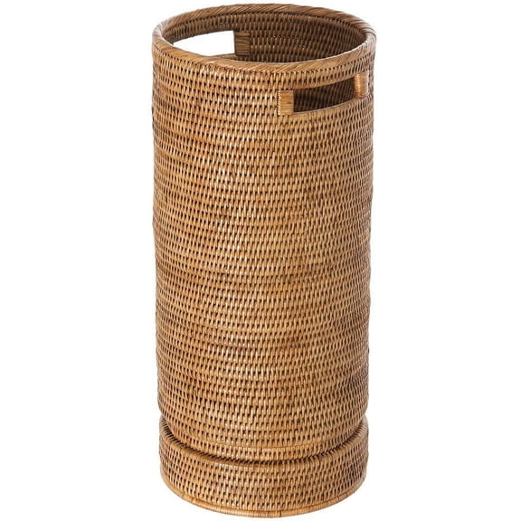 Kouboo La Jolla Honey Brown Tropical Rattan Umbrella Holder