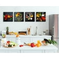 thumbnail image 5 of Kitchen Wall Decor Colorful Spices Seasoning Spoon Canvas Wall Art Vintage Painting Picture for Modern Home Dining Room Contemporary Artwork Decoration Stretched and Framed Ready to Hang 12"X12"X4, 5 of 6