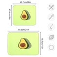 thumbnail image 2 of Iauyy Dish Drying Mat for Kitchen Counter, Super Absorbent & Hanging 16x18 / 18x24 Inch (S/M) Avocado Illustration, 2 of 8