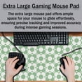 thumbnail image 4 of Big Mouse Pad, XXL Mouse Pads Office Desk Pads, Full Desk Mat Non-Slip Rubber Base Waterproof with Stitched Edges, 35.4 X 15.7 inch for Work/Game/Office/Home Geometric Stylized Flowers, 4 of 6