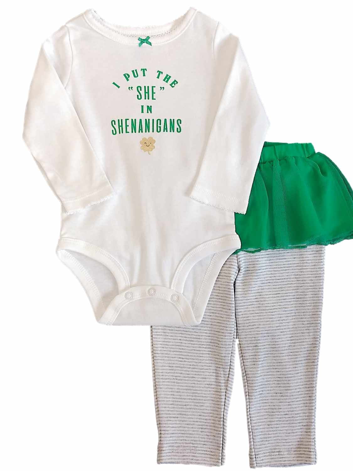 Paddy's Day" St Patrick's Day Bodysuit Details about   NEW Carter's 3 Months Baby "My First St 