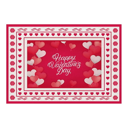 

Home Decor Valentine S Day Linen Placemat Placemat Kitchen Decoration Place Mat Potholder Valentines Day Decor Flax