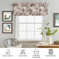 thumbnail image 4 of Rod Pocket Window Valances Farm Cow Animal Fur Texture Short Kitchen Curtains Minimalist Brown Window Treatment Drapes for Bedroom Bathroom Living Room 56x16In,1 Panel, 4 of 9