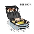 thumbnail image 3 of FORMRS Travel Makeup Bag Large Capacity Train Case Cosmetic Organizer with Adjustable Dividers, Blue Rabbits, 3 of 8