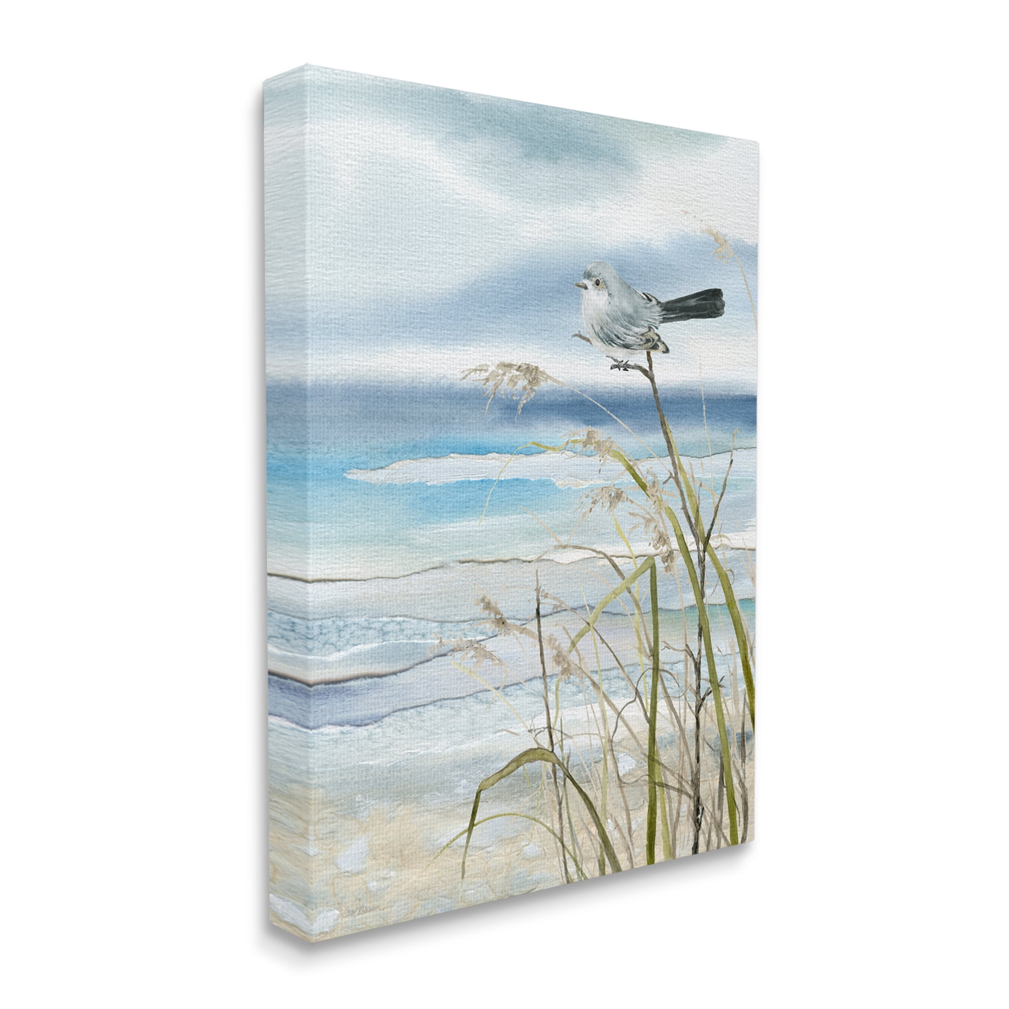 Stupell Industries Bird & Abstract Beach Animals & Insects Painting Gallery Wrapped Canvas Art Print Wall Art, 36 x 48
