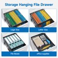 thumbnail image 5 of Fesbos 3 Drawer Rolling Metal File Cabinet with Lock for Hanging A4/Legal/Letter Size,Under Desk Filing Cabinet for Home Office, Assembly Required, White, 5 of 9