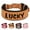 Brown, variant on Pet Artist Wide Leather Padded Dog Collar Personalized with Name Rottweiler Labrador M-XL