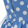 thumbnail image 7 of MOJOGO Women's Retro Sweet Dress Trendy Polka Dot Back Lace Up A Line Dersses Halter Maxi Dress for Daily Tea Party Wear Sky Blue L, 7 of 7