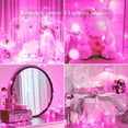 thumbnail image 2 of Battery Operated Fairy Lights with Remote, 33FT 100 LED Twinkle Lights Timer Waterproof 8 Modes Outdoor Firefly Starry String Lights for Bedroom Christmas Wedding Party Home Decor, Pink, 2 of 14