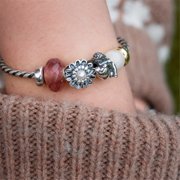 Trollbeads Strawberry Quartz Gemstone Charm, 1 Count