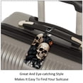 thumbnail image 3 of Square 2Pack PU Leather Skull Cruise Luggage Tag with Privacy Cover and Name ID Tag for Travel Handbags Backpacks Luggage Tags, 3 of 6