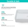 thumbnail image 4 of Aquaterior 23"x13" Rectangle Bathroom Vessel Sink w/Pop Up Drain Above Counter Ceramic Bathroom Sink Hotel Lavatory, 4 of 12