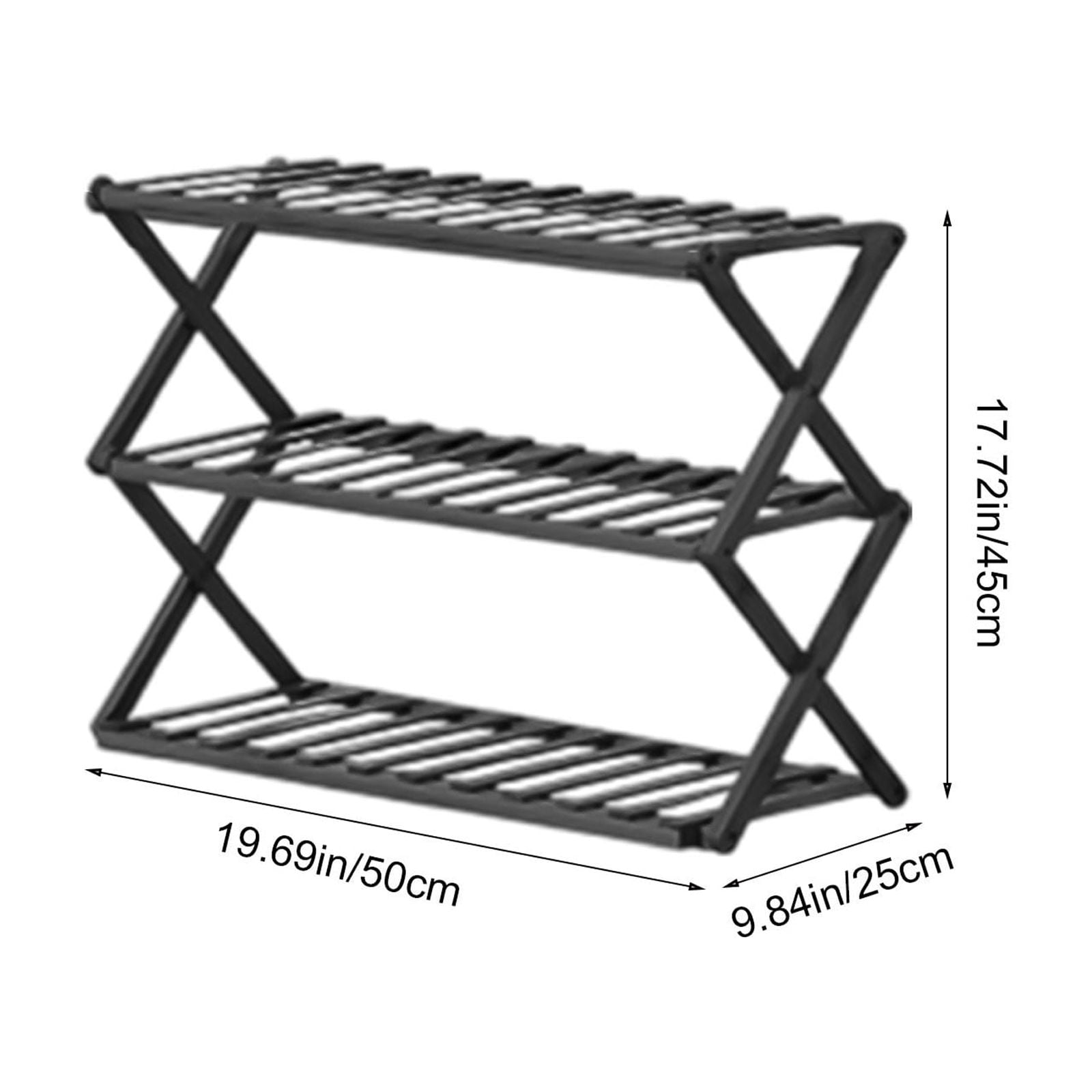 Wzzjkit Shoe Rack 3 Layer Tall Shoe Organizer for Entryway 9 Pairs Shoe & Boots Organizer Storage Shelf Long-Lasting Dusts Proof Shoe Cabinet