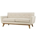thumbnail image 1 of Modern Contemporary Urban Design Living Room Lounge Club Lobby Loveseat Sofa, Fabric, Beige, 1 of 4