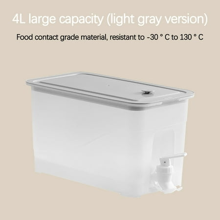 

Tepsmf Large Capacityre Frigerator Cold Kettle with Faucet Fruit Teapot Lemonade Bucket Neutrals Home Decor
