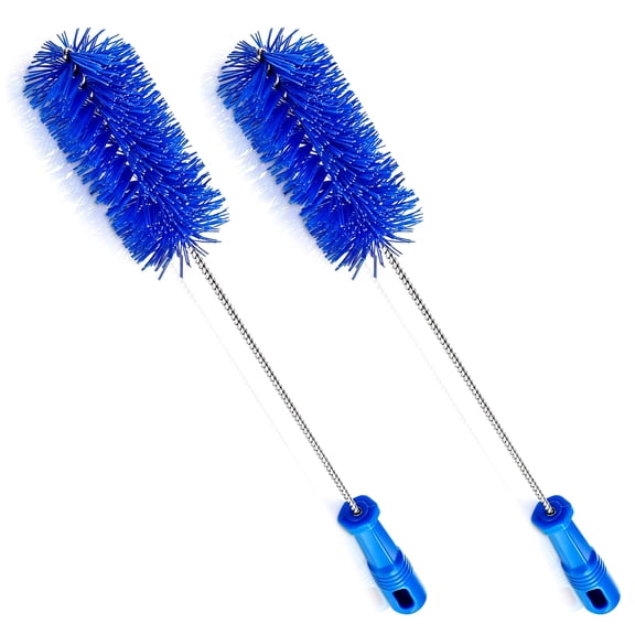 TSV 2pcs Drain Cleaning Brush, 18" Flexible Pipe Tube Cleaner, Long Handle Nylon Bristle Brushes for Kitchen Sink, Bathroom, Shower Drain