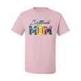 thumbnail image 2 of Wild Bobby, Colorful Softball Mom, Mother's Day, Men Graphic T-Shirt, Light Pink, Small, 2 of 3