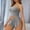 Gray, variant on Womens Loungewear Set Blue - Ribbed Cami Top & Ruffled Shorts Pajama Set, Soft Stretchy Sleepwear Lounge Wear,Size XL